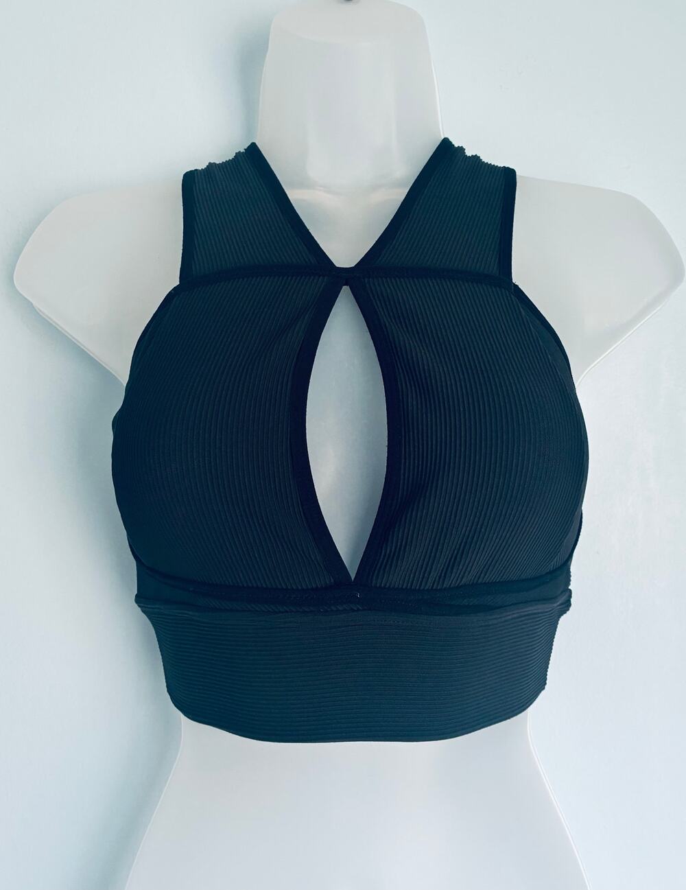Buffbunny Sphynx Sports Bra Ribbed Black Medium
